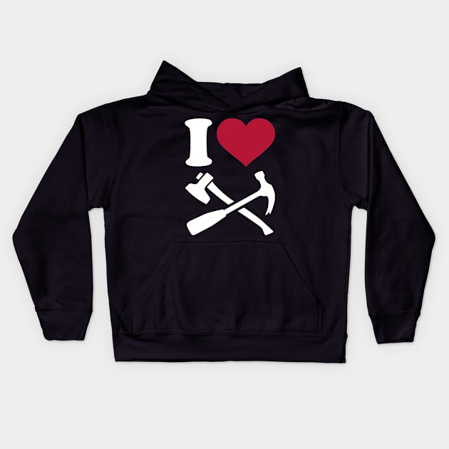 I love Tools Kids Hoodie by Designzz